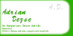 adrian dezse business card